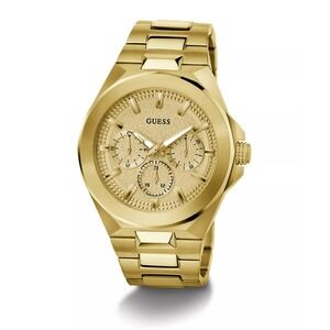 GUESS Men's Multi-Function Gold Steel Watch 46mm